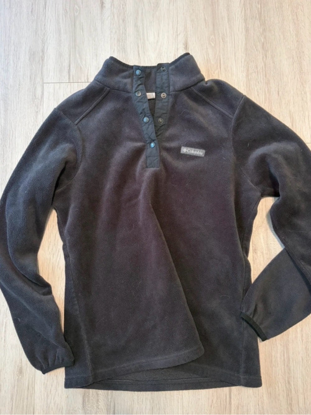 Columbia Black Kids Fleece Snap-Front Pullover